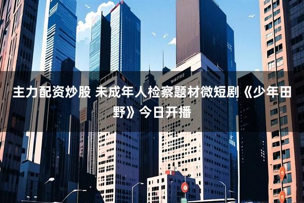 主力配资炒股 未成年人检察题材微短剧《少年田野》今日开播